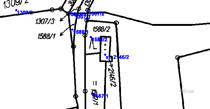 Parcela st. 2146/2 v KÚ Čeladná, Katastrální mapa