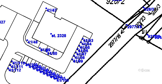 Parcela st. 41/94 v KÚ Čeladná, Katastrální mapa
