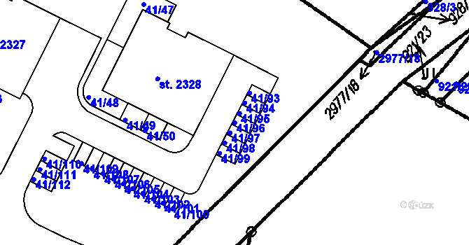 Parcela st. 41/96 v KÚ Čeladná, Katastrální mapa
