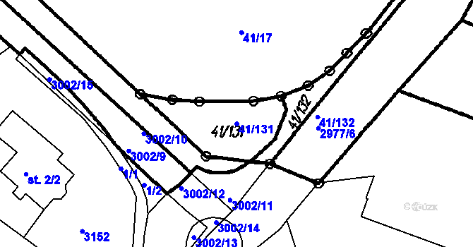 Parcela st. 41/131 v KÚ Čeladná, Katastrální mapa
