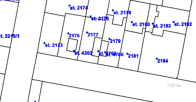 Parcela st. 4761 v KÚ Čelákovice, Katastrální mapa