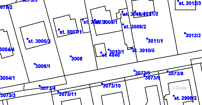 Parcela st. 4846 v KÚ Čelákovice, Katastrální mapa