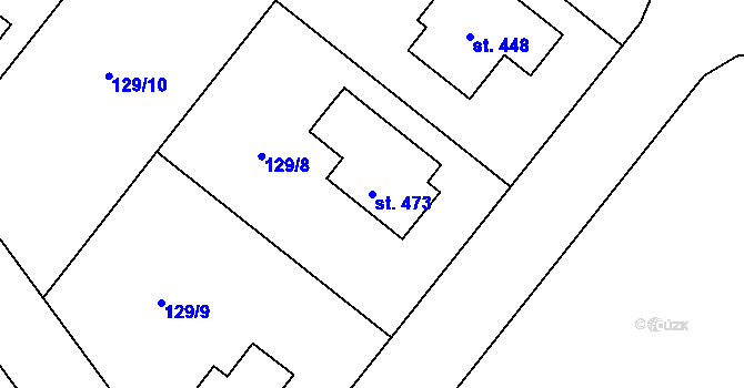 Parcela st. 473 v KÚ Sedlčánky, Katastrální mapa