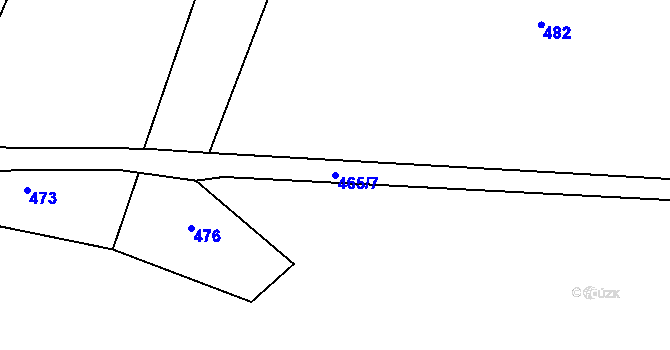 Parcela st. 465/7 v KÚ Sedlčánky, Katastrální mapa
