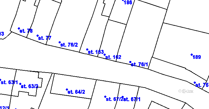 Parcela st. 162 v KÚ Čelechovice na Hané, Katastrální mapa