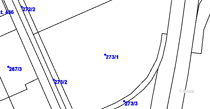 Parcela st. 273/1 v KÚ Čelechovice na Hané, Katastrální mapa