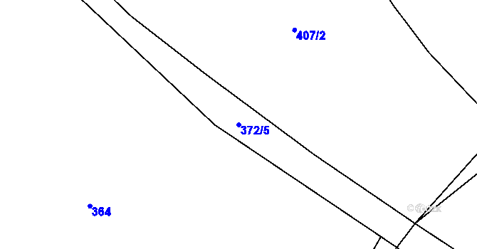 Parcela st. 372/5 v KÚ Čelistná, Katastrální mapa
