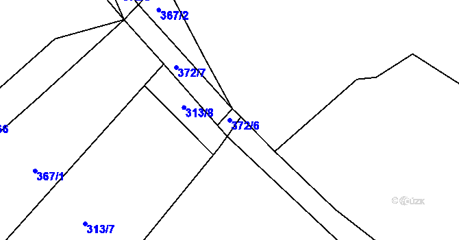 Parcela st. 372/6 v KÚ Čelistná, Katastrální mapa
