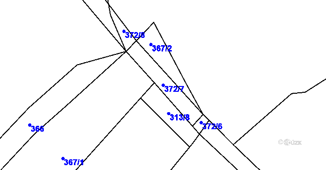 Parcela st. 372/7 v KÚ Čelistná, Katastrální mapa