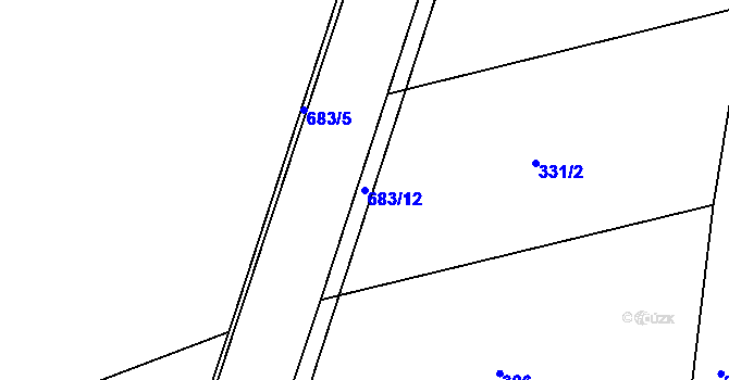 Parcela st. 683/12 v KÚ Čelistná, Katastrální mapa