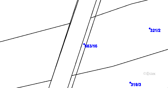 Parcela st. 683/16 v KÚ Čelistná, Katastrální mapa