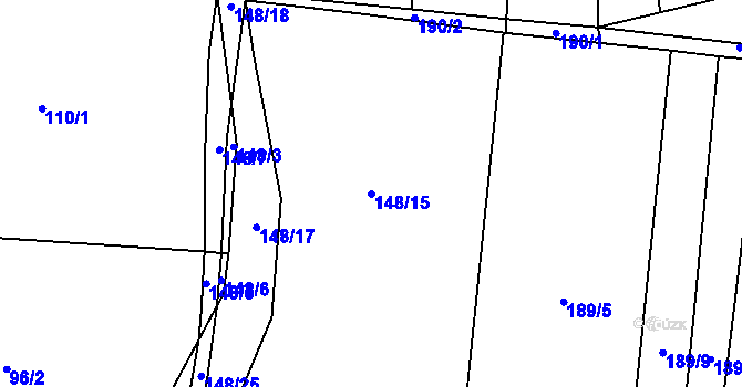 Parcela st. 148/15 v KÚ Vlásenice-Drbohlavy, Katastrální mapa