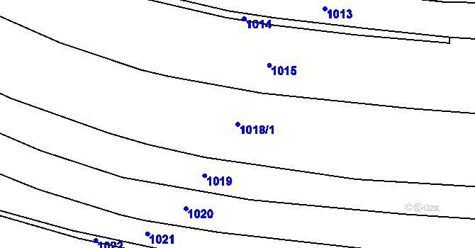 Parcela st. 1018/1 v KÚ Čelivo, Katastrální mapa
