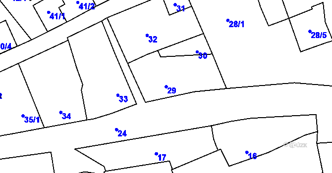 Parcela st. 29 v KÚ Čelkovice, Katastrální mapa