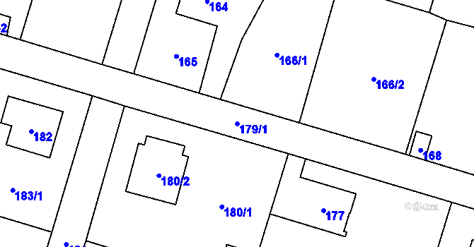 Parcela st. 179/1 v KÚ Čelkovice, Katastrální mapa