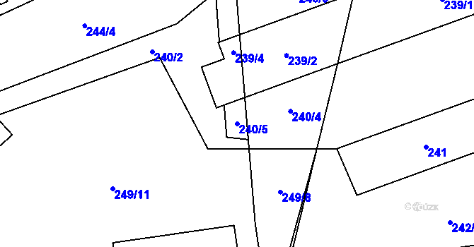 Parcela st. 240/5 v KÚ Čelkovice, Katastrální mapa
