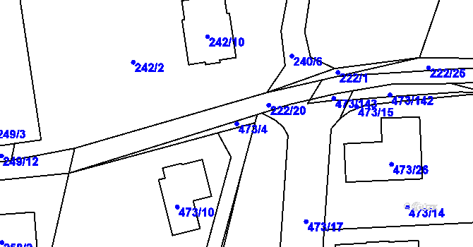 Parcela st. 473/4 v KÚ Čelkovice, Katastrální mapa