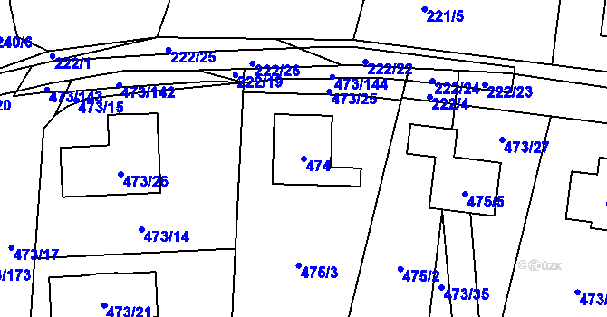 Parcela st. 474 v KÚ Čelkovice, Katastrální mapa
