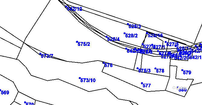 Parcela st. 575 v KÚ Čelkovice, Katastrální mapa