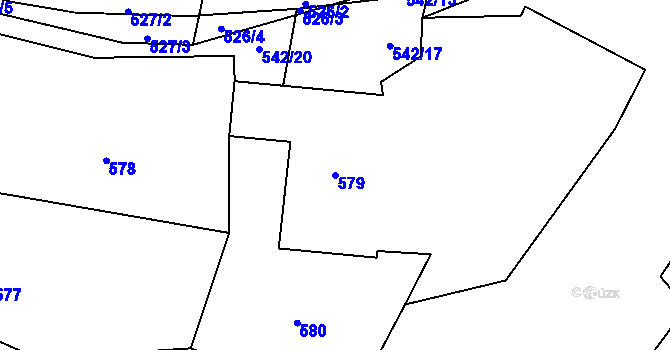 Parcela st. 579 v KÚ Čelkovice, Katastrální mapa