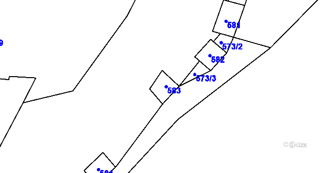 Parcela st. 583 v KÚ Čelkovice, Katastrální mapa