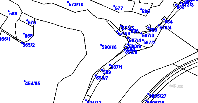 Parcela st. 590 v KÚ Čelkovice, Katastrální mapa