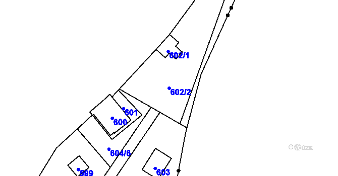Parcela st. 602/2 v KÚ Čelkovice, Katastrální mapa