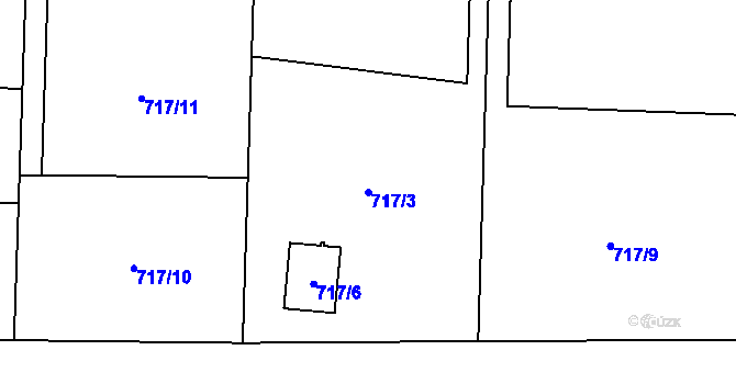 Parcela st. 717/3 v KÚ Čelkovice, Katastrální mapa