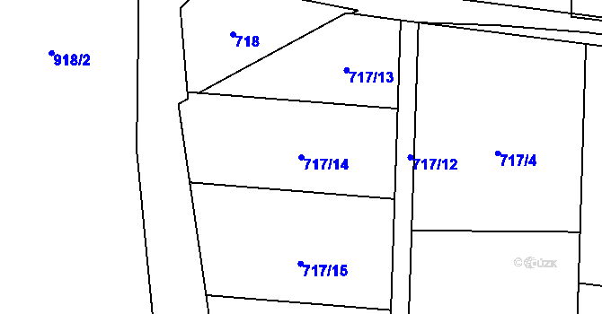 Parcela st. 717/14 v KÚ Čelkovice, Katastrální mapa