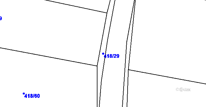 Parcela st. 418/29 v KÚ Čelkovice, Katastrální mapa
