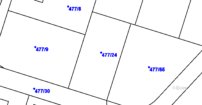 Parcela st. 477/24 v KÚ Čelkovice, Katastrální mapa