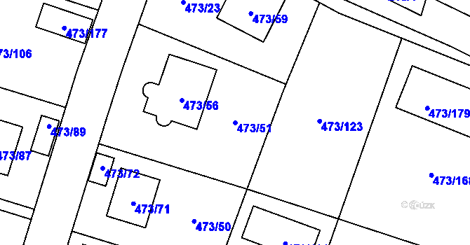 Parcela st. 473/51 v KÚ Čelkovice, Katastrální mapa