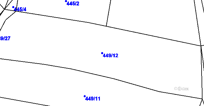 Parcela st. 449/12 v KÚ Čelkovice, Katastrální mapa