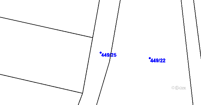 Parcela st. 449/25 v KÚ Čelkovice, Katastrální mapa