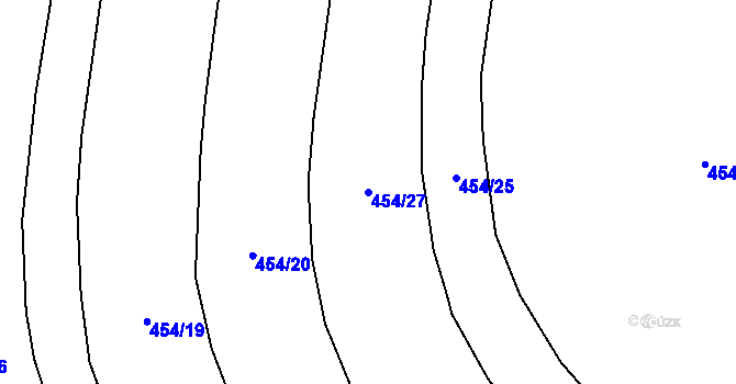Parcela st. 454/27 v KÚ Čelkovice, Katastrální mapa