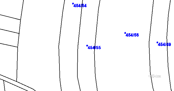 Parcela st. 454/55 v KÚ Čelkovice, Katastrální mapa