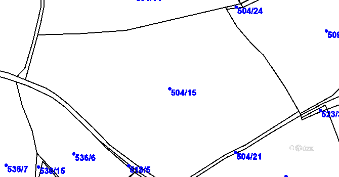 Parcela st. 504/15 v KÚ Čelkovice, Katastrální mapa