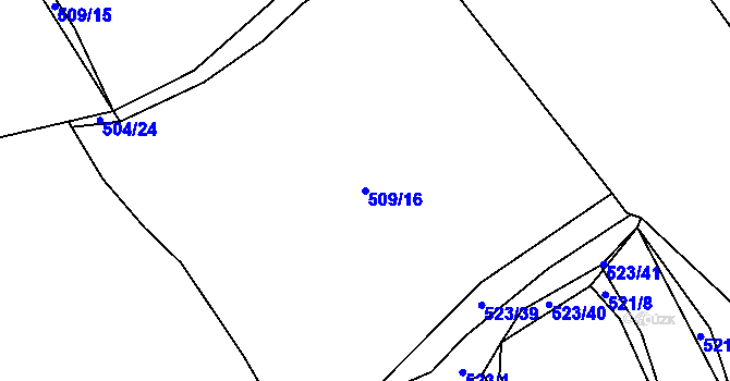 Parcela st. 509/16 v KÚ Čelkovice, Katastrální mapa