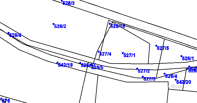 Parcela st. 527/4 v KÚ Čelkovice, Katastrální mapa