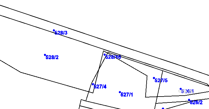 Parcela st. 528/16 v KÚ Čelkovice, Katastrální mapa