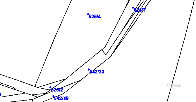 Parcela st. 542/16 v KÚ Čelkovice, Katastrální mapa