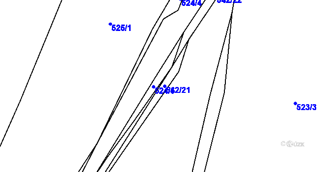 Parcela st. 542/21 v KÚ Čelkovice, Katastrální mapa