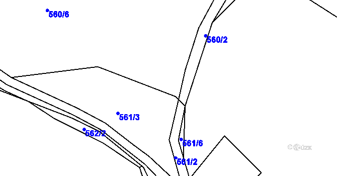 Parcela st. 560/5 v KÚ Čelkovice, Katastrální mapa