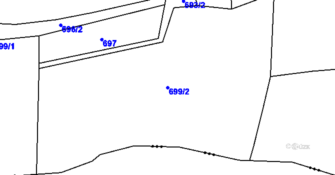 Parcela st. 699/2 v KÚ Čelkovice, Katastrální mapa