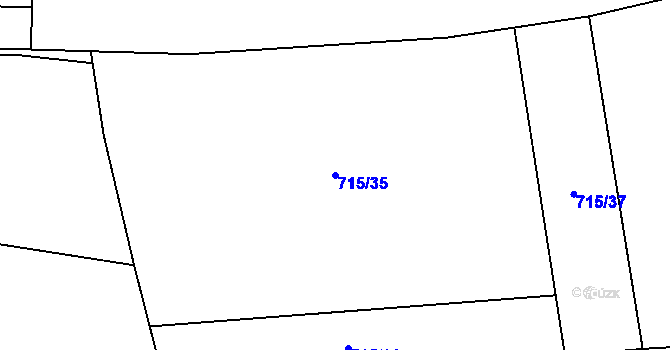 Parcela st. 715/35 v KÚ Čelkovice, Katastrální mapa