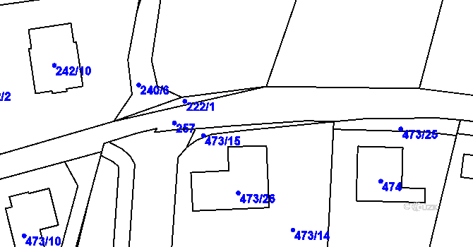 Parcela st. 473/142 v KÚ Čelkovice, Katastrální mapa