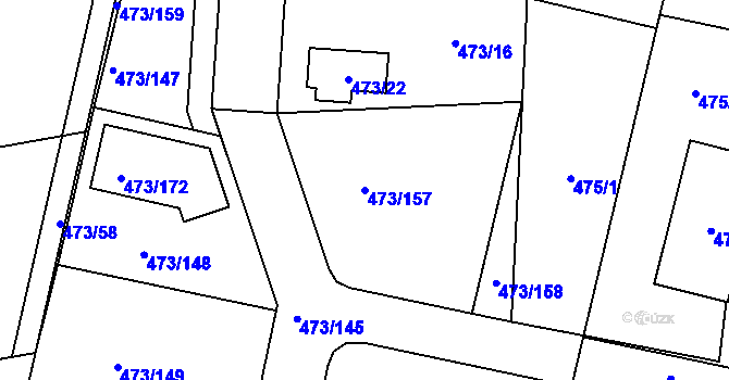 Parcela st. 473/157 v KÚ Čelkovice, Katastrální mapa