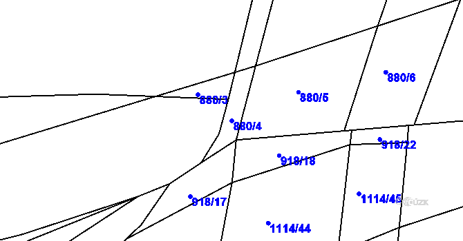Parcela st. 880/4 v KÚ Čelkovice, Katastrální mapa