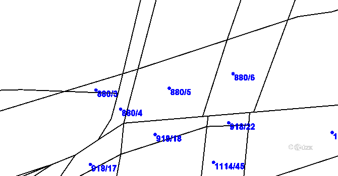 Parcela st. 880/5 v KÚ Čelkovice, Katastrální mapa