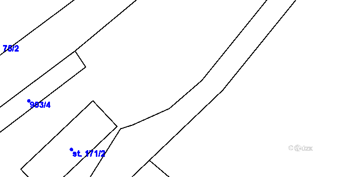 Parcela st. 903/1 v KÚ Čeminy, Katastrální mapa